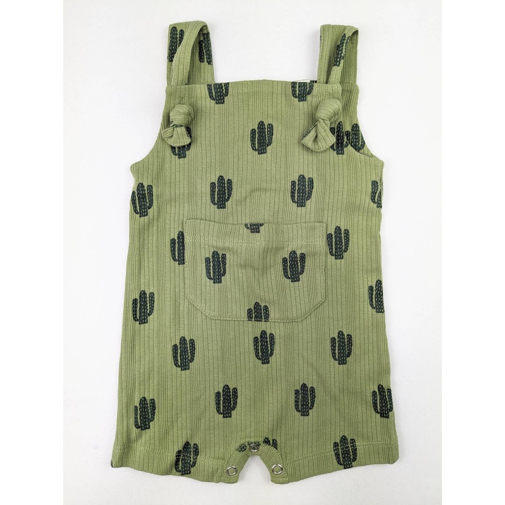 Kate Quinn Green Cactus Overalls